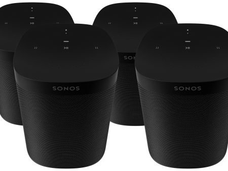 SONOS One (Gen 2) - Smart Speaker with Alexa - Black (4 Pack) Fashion