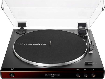 Audio Technica AT-LP60X Fully Automatic Belt-Drive Stereo Turntable, Brown & Black Online Hot Sale