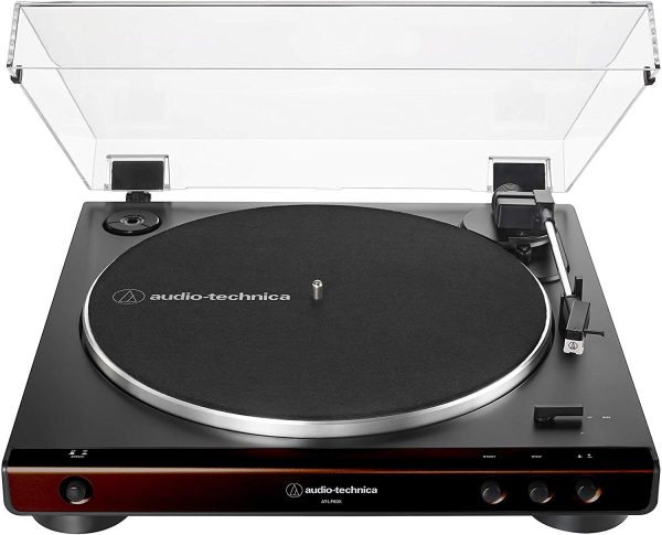 Audio Technica AT-LP60X Fully Automatic Belt-Drive Stereo Turntable, Brown & Black Online Hot Sale