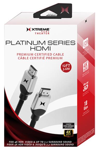 Xtreme Cables 12ft HDMI Platinum Series Premium Certified Cable Fashion