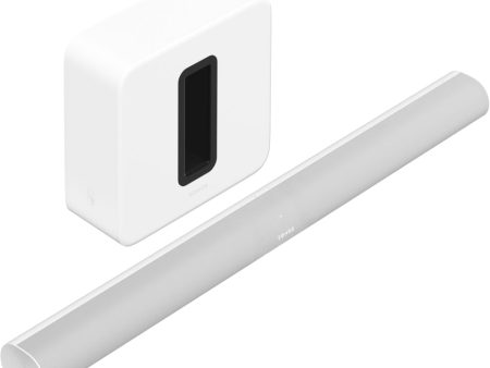 SONOS Entertainment Set: Arc + Sub - White Hot on Sale