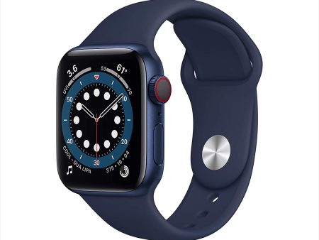 (Open Box) Apple Watch Series 6 GPS + Cellular 40mm Blue Aluminum w Deep Navy Sport Band Cheap