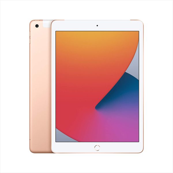 Apple 10.2-inch iPad Wi-Fi + Cellular 128GB - Gold (Fall 2020) 8th Gen Fashion