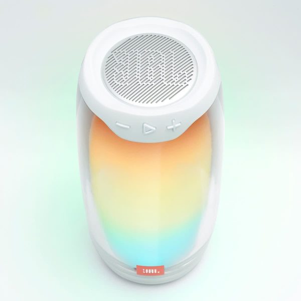 JBL Pulse 4 Portable Bluetooth Speaker w LED Lightshow, White Sale