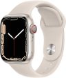 (Open Box) Apple Watch Series 7 GPS + Cellular, 41mm Starlight Aluminum Case with Starlight Sport Band Online Hot Sale