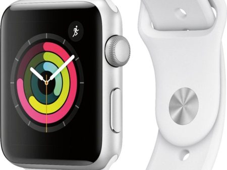 Apple Watch Series 3 GPS 42mm Silver Aluminum, White Sport Band Sale