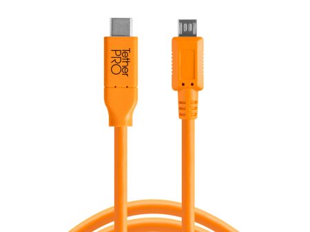 Tether Tools TetherPro USB-C to 2.0 Micro-B 5-Pin, 15’ (4.6m) ORG Online