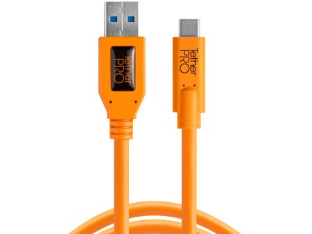 Tether Tools TetherPro USB 3.0 to USB-C, 15’ (4.6m) ORG For Sale