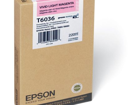 Epson T603600 7880 9880 Ink Vivid Light Magenta 220ml Cheap